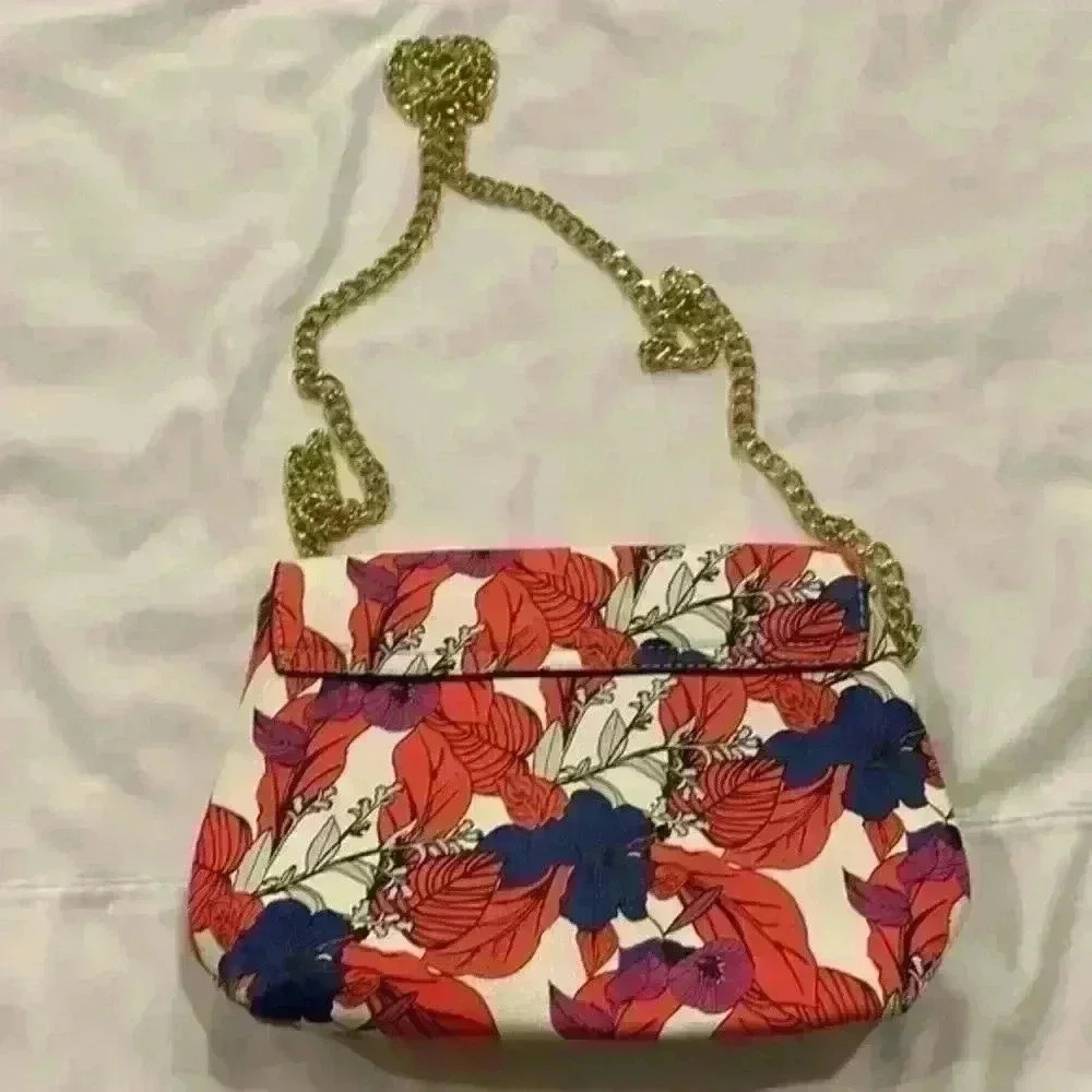 Kate Landry Tropical Floral Chain Crossbody Bag - Picture 3 of 5